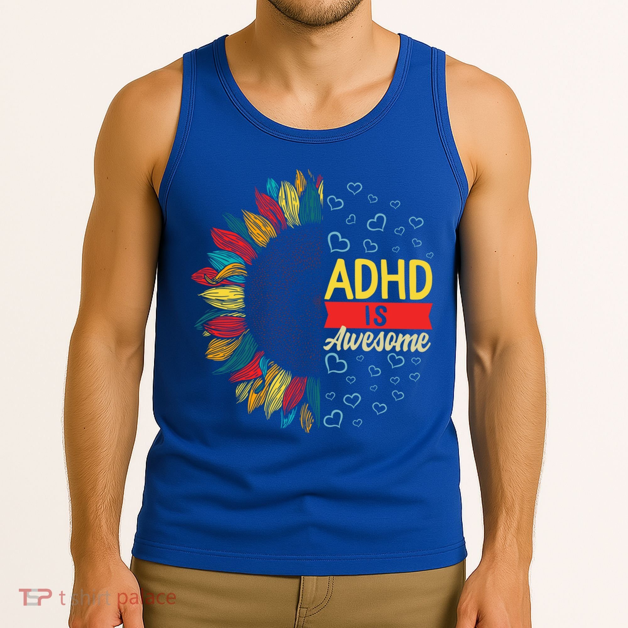 Adhd Is Awesome Tal Health Neurodiversity Adhd Awareness Meaningful Gift Tank Top