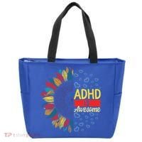 Adhd Is Awesome Tal Health Neurodiversity Adhd Awareness Meaningful Gift Tote Bag thumb 0