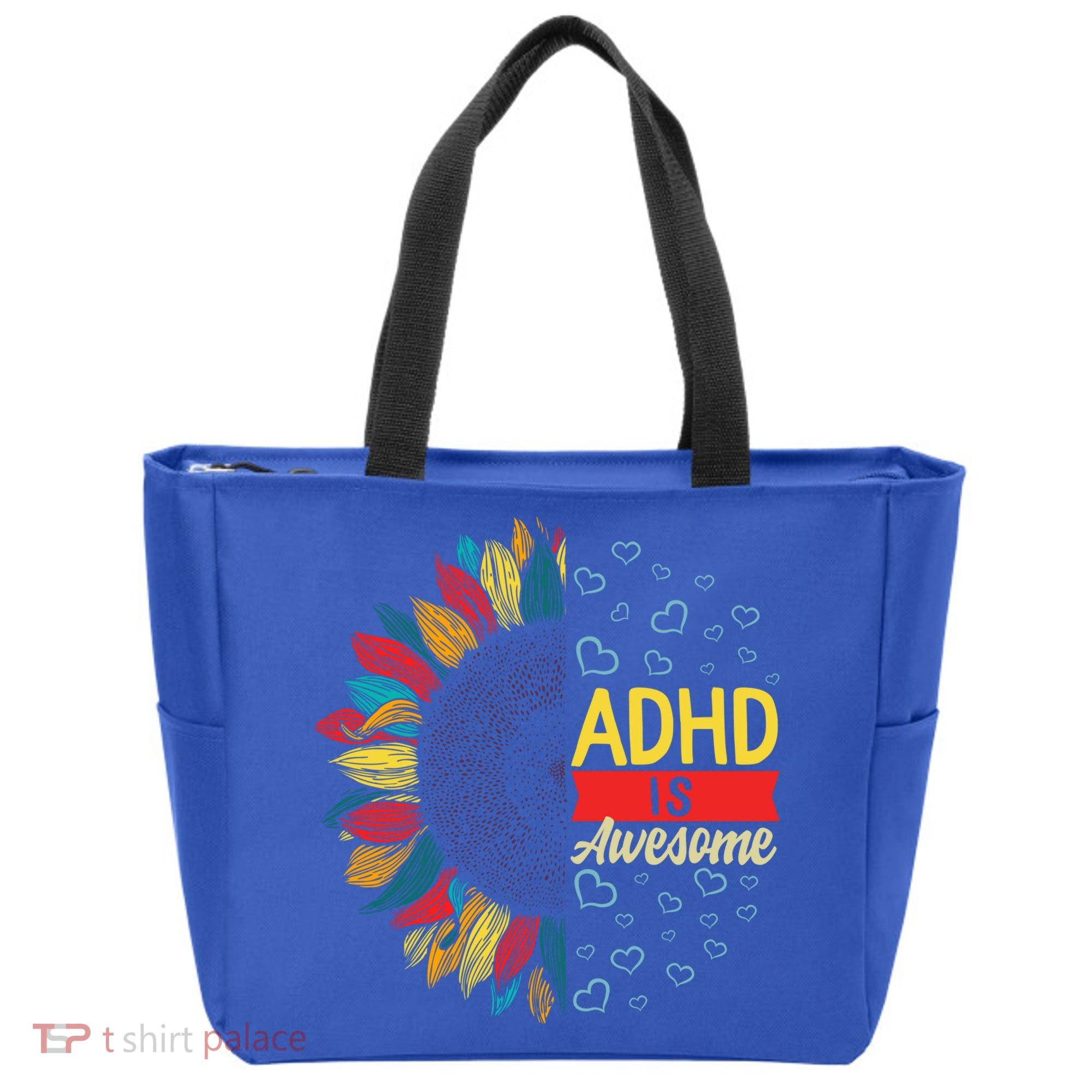 Adhd Is Awesome Tal Health Neurodiversity Adhd Awareness Meaningful Gift Tote Bag