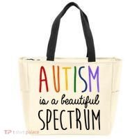Autism Is A Beautiful Spectrum Awareness Tote Bag thumb 0