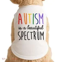 Autism Is A Beautiful Spectrum Awareness Doggie Tank thumb 0