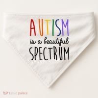 Autism Is A Beautiful Spectrum Awareness USA-Made Doggie Bandana thumb 0