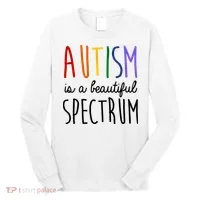 Autism Is A Beautiful Spectrum Awareness Long Sleeve Shirt thumb 0