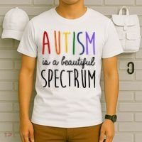 Autism Is A Beautiful Spectrum Awareness T-Shirt thumb 6