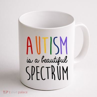 Autism Is A Beautiful Spectrum Awareness Coffee Mug back