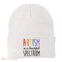 Autism Is A Beautiful Spectrum Awareness Beanie thumb 0