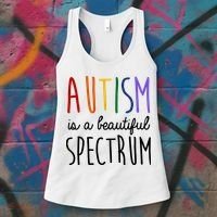 Autism Is A Beautiful Spectrum Awareness Women's Tank Top thumb 3