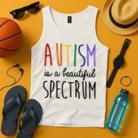 Autism Is A Beautiful Spectrum Awareness Tank Top thumb 4