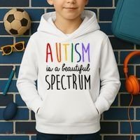 Autism Is A Beautiful Spectrum Awareness Kids Hoodie thumb 2