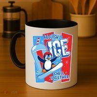 Anti ICE Abolish ICE Chill Together Penguin Coffee Mug thumb 4
