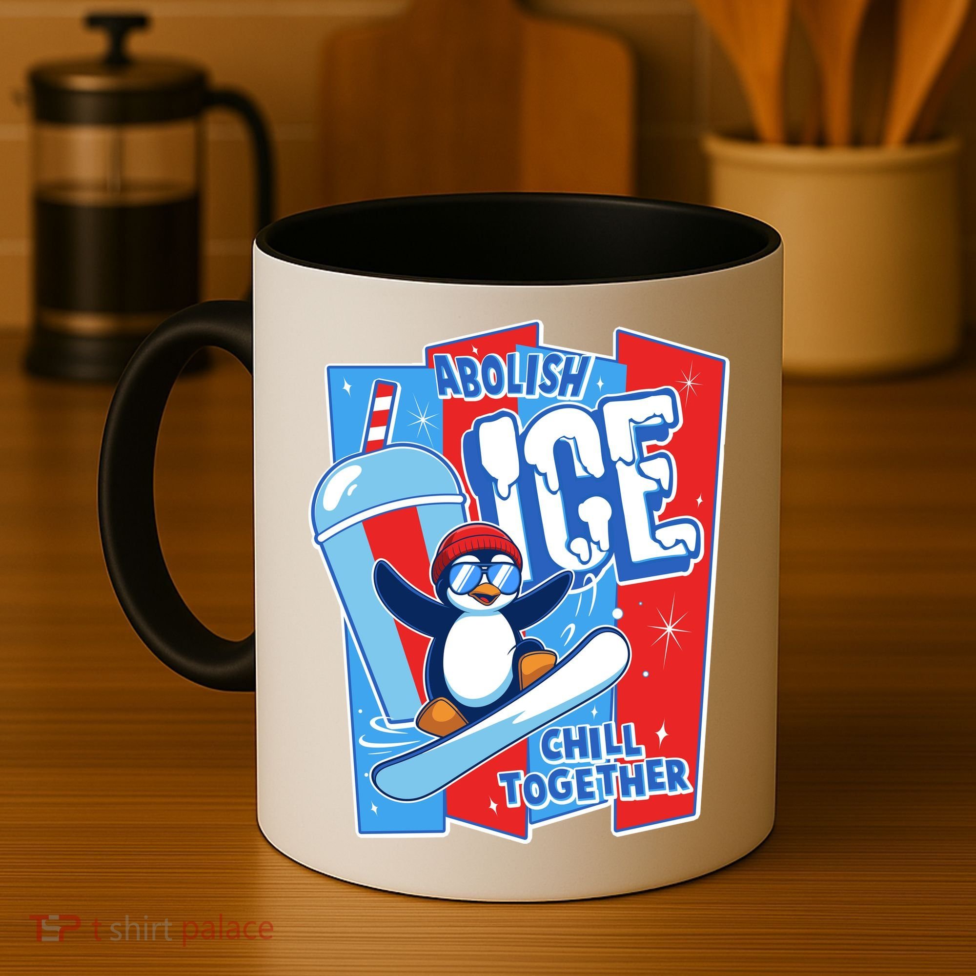 Anti ICE Abolish ICE Chill Together Penguin Coffee Mug
