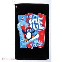 Anti ICE Abolish ICE Chill Together Penguin Golf Towel thumb 0