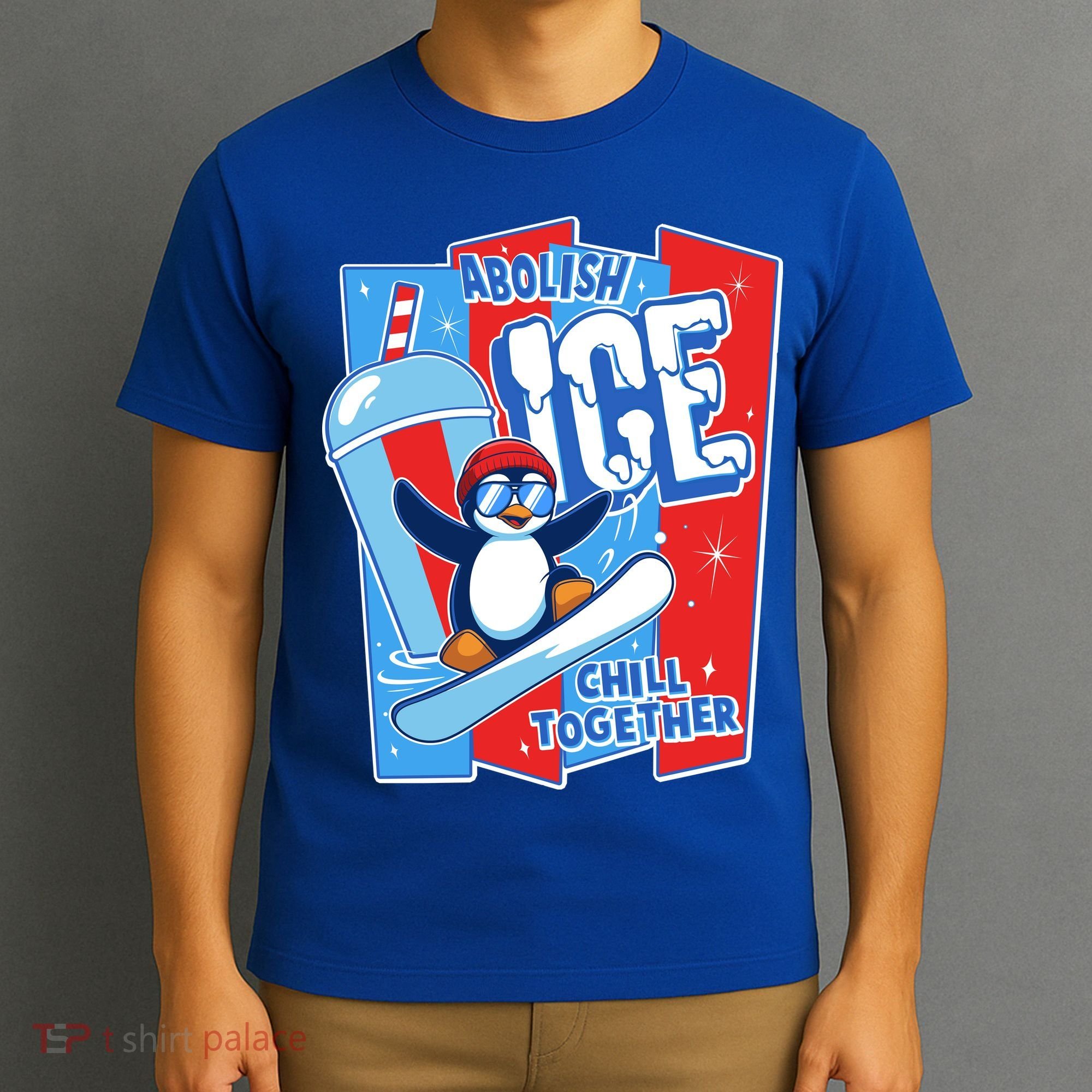 Anti ICE Abolish ICE Chill Together Penguin T-Shirt