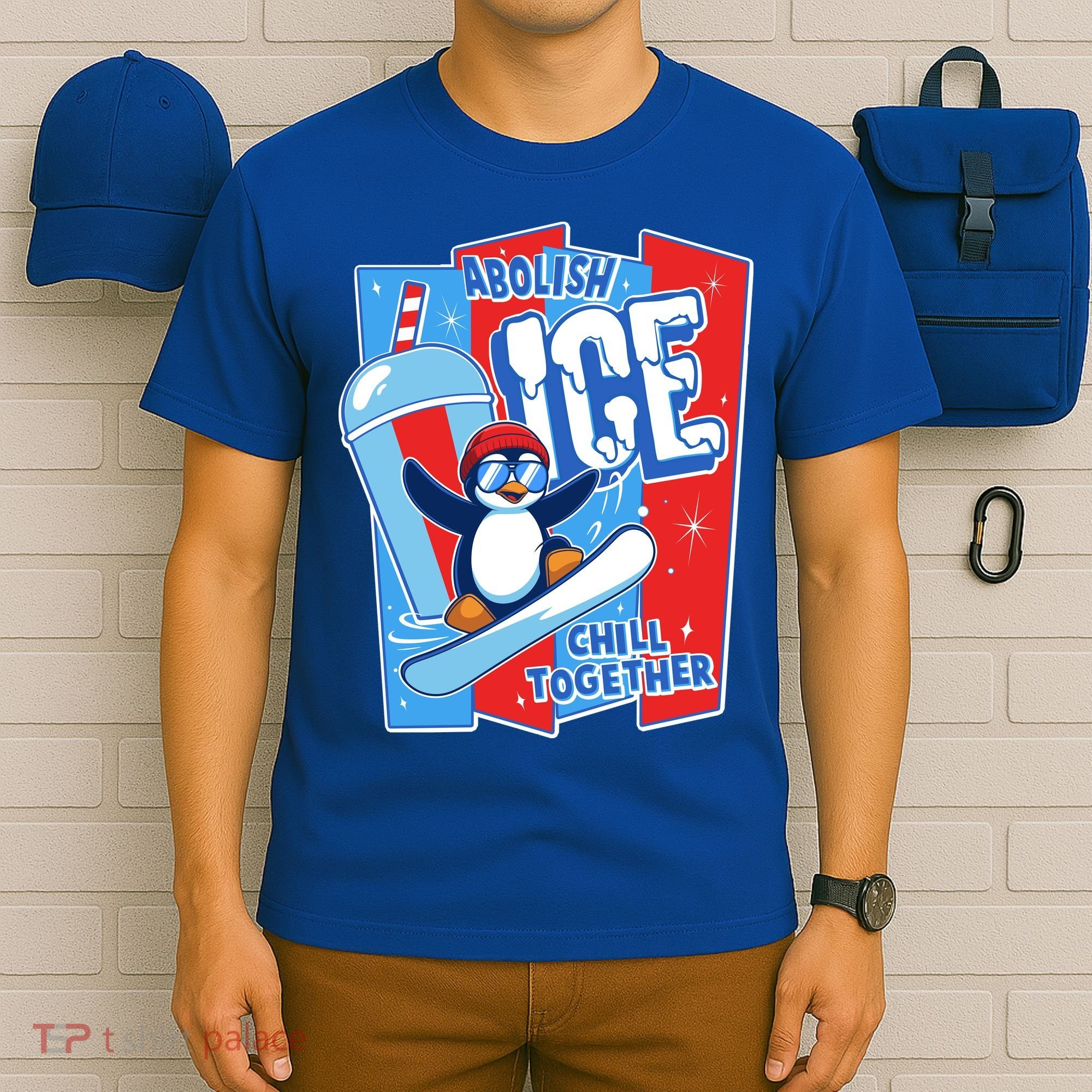 Anti ICE Abolish ICE Chill Together Penguin T-Shirt