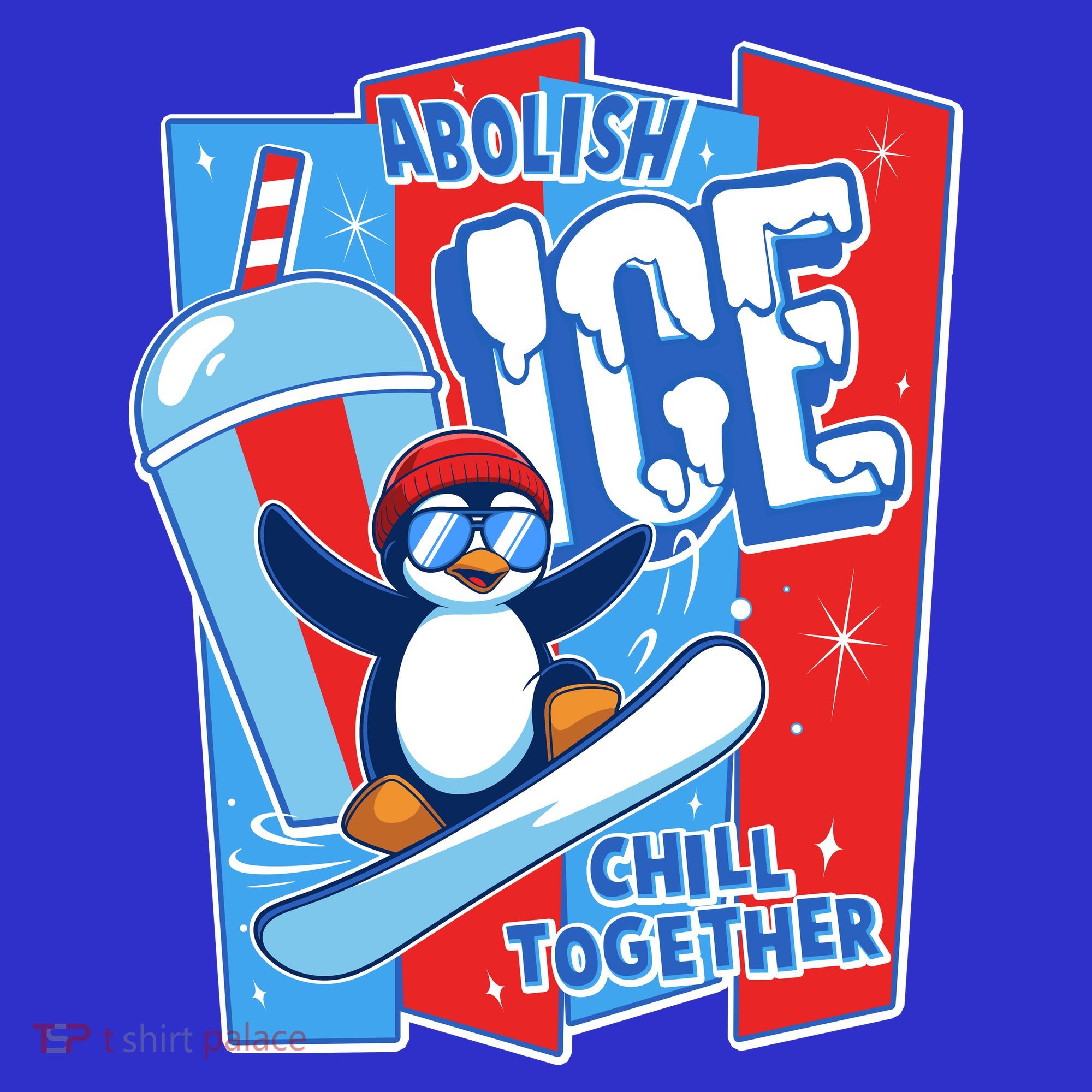 Anti ICE Abolish ICE Chill Together Penguin Coaster