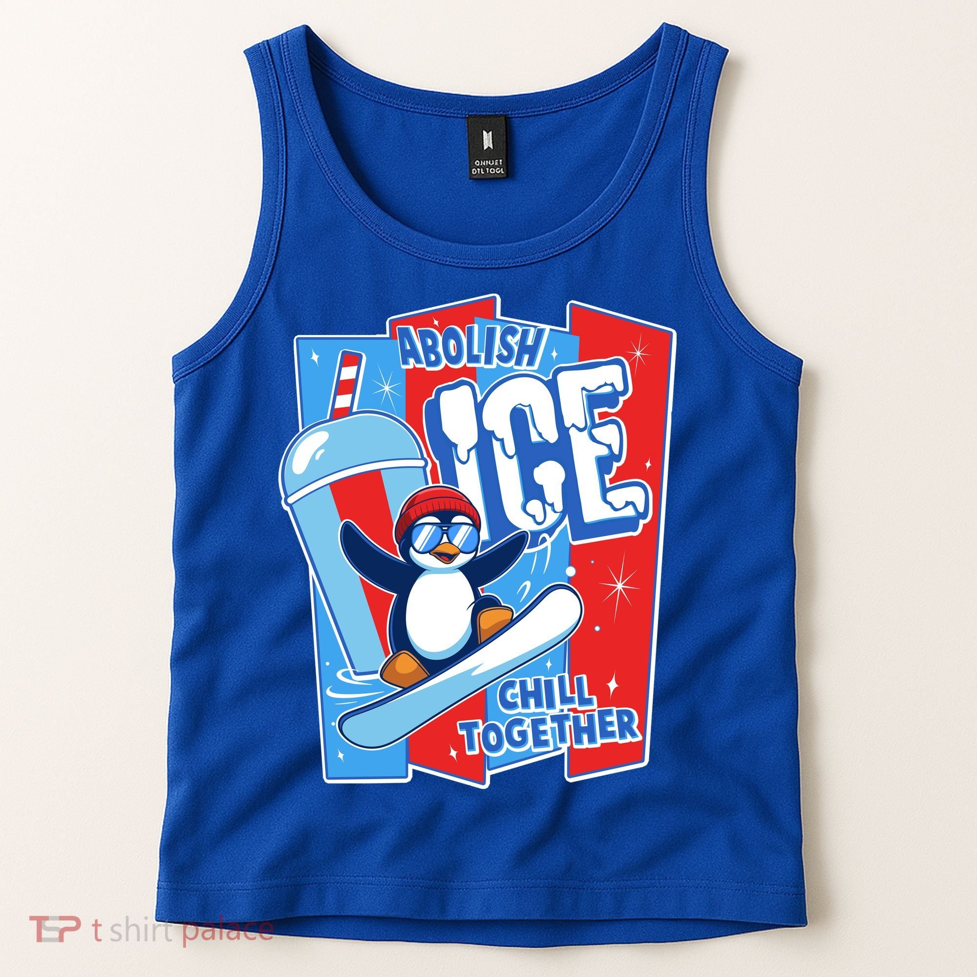 Anti ICE Abolish ICE Chill Together Penguin Tank Top