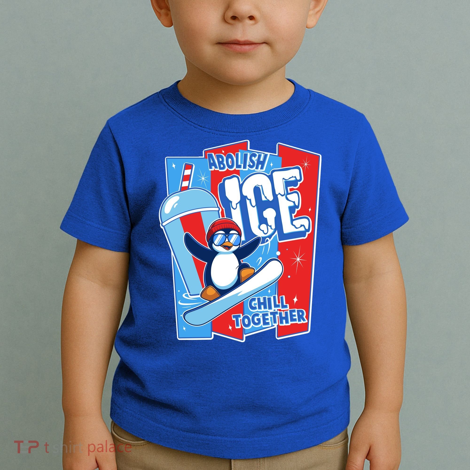 Anti ICE Abolish ICE Chill Together Penguin Toddler T-Shirt