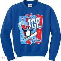 Anti ICE Abolish ICE Chill Together Penguin Kids Sweatshirt thumb 0
