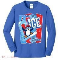 Anti ICE Abolish ICE Chill Together Penguin Kids Long Sleeve Shirt thumb 0
