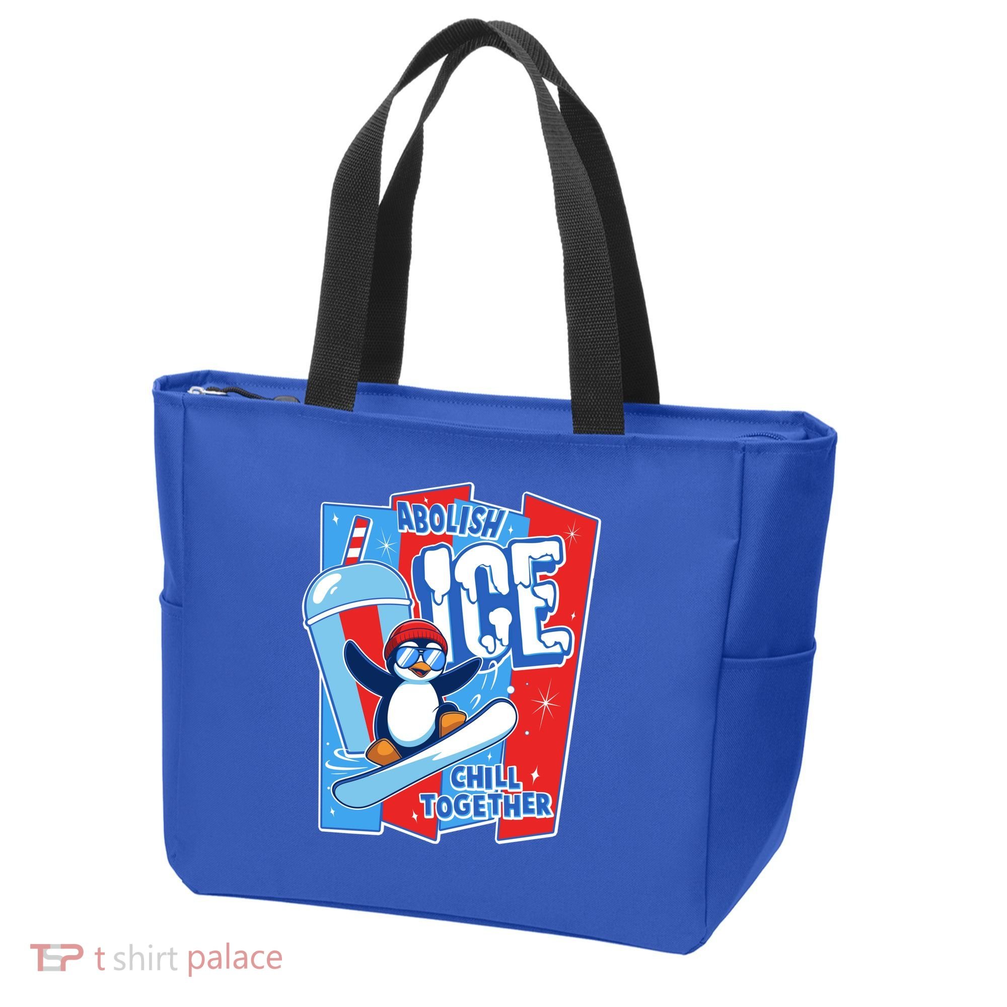 Anti ICE Abolish ICE Chill Together Penguin Tote Bag