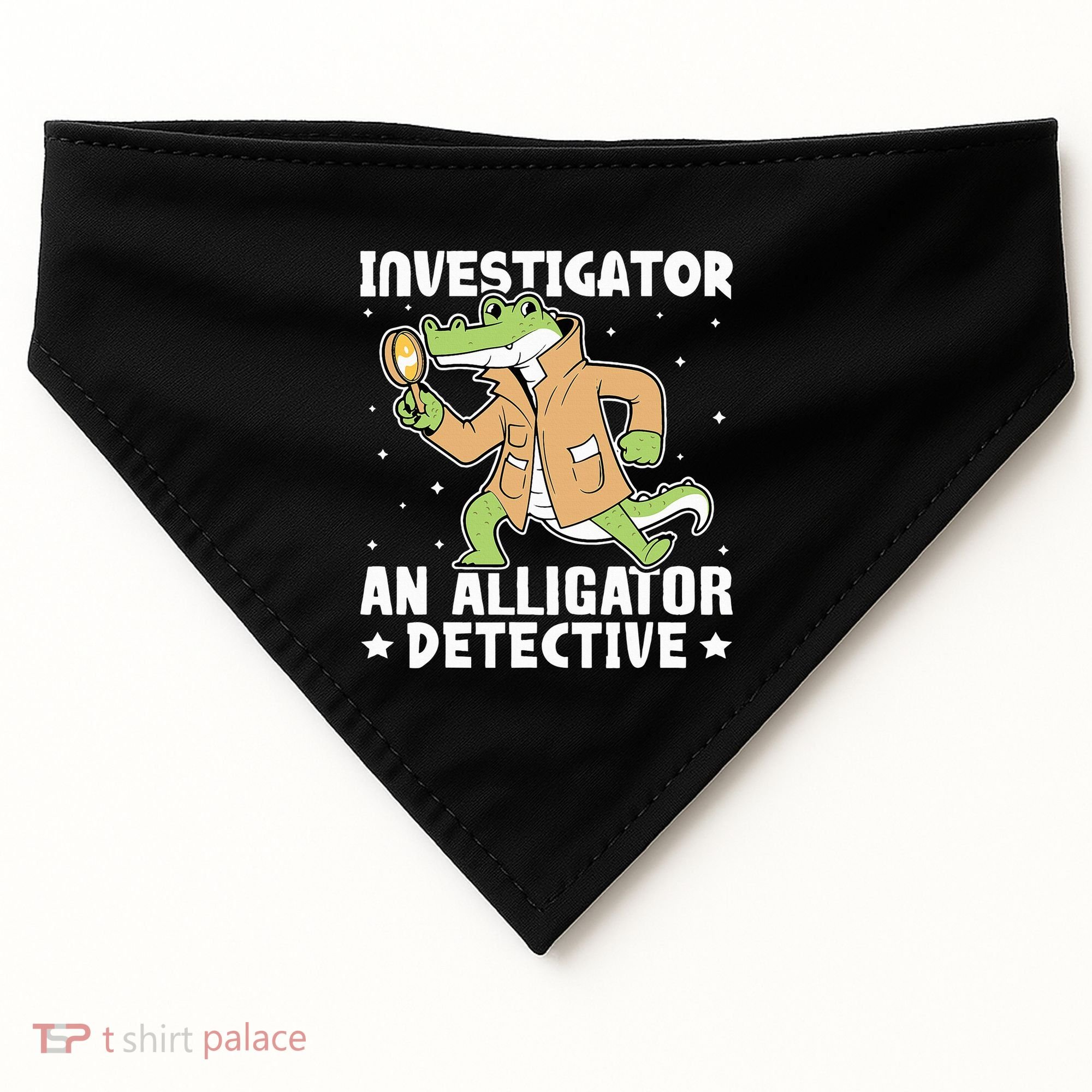 Alligator Investigator An Alligator Detective USA-Made Doggie Bandana