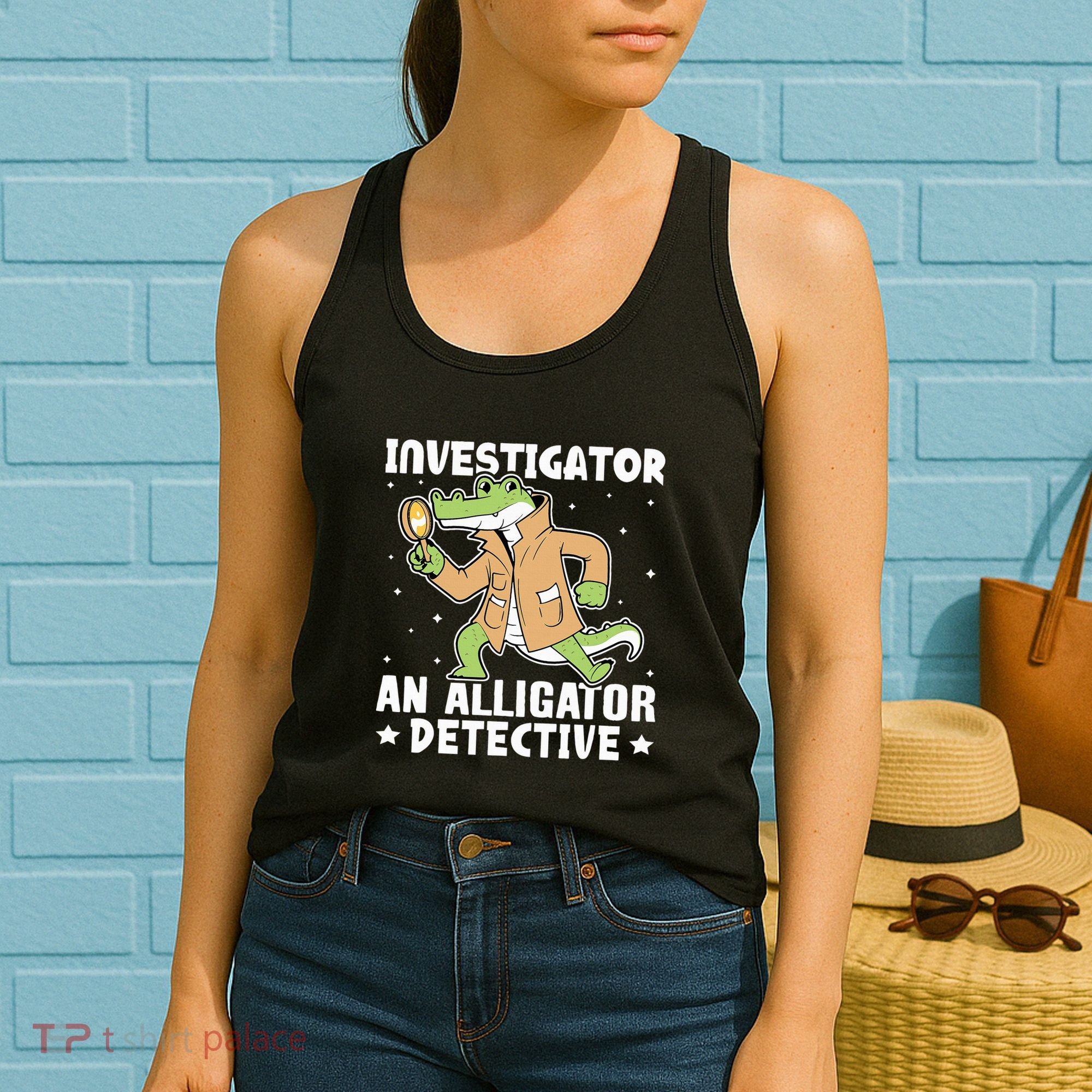 Alligator Investigator An Alligator Detective Women's Tank Top