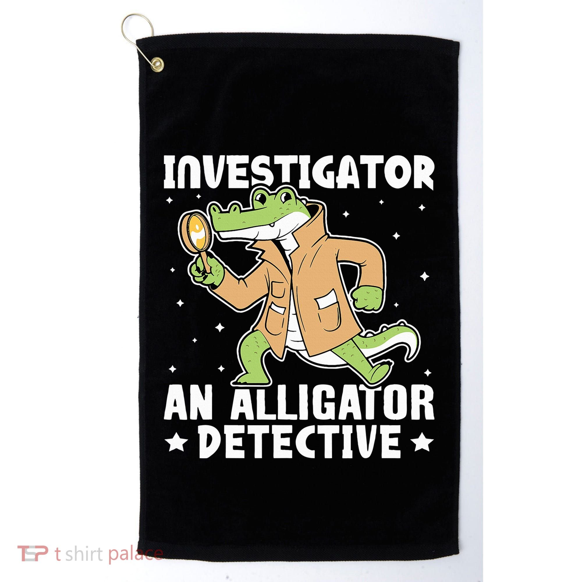Alligator Investigator An Alligator Detective Golf Towel