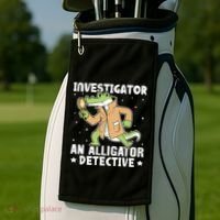 Alligator Investigator An Alligator Detective Golf Towel thumb 2