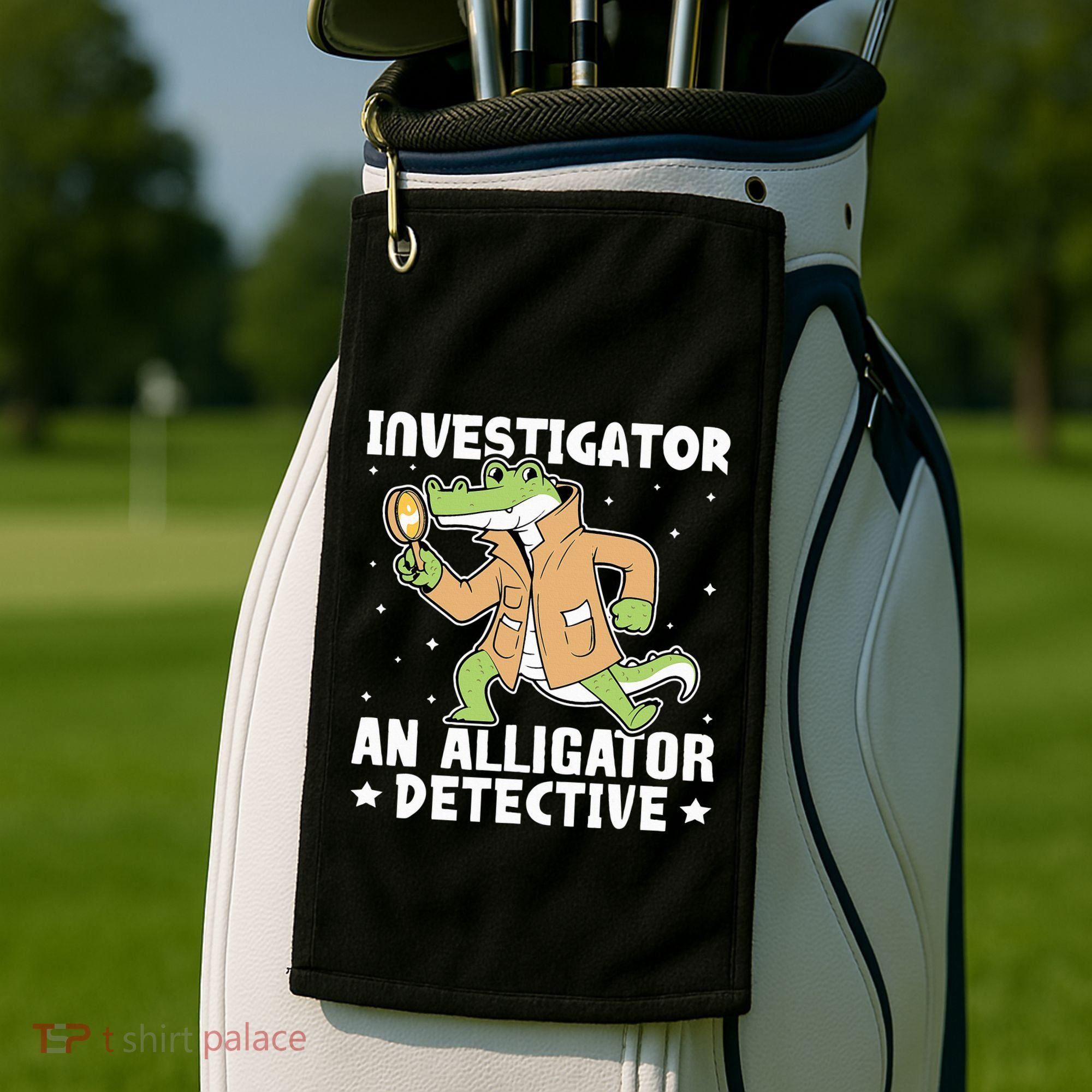Alligator Investigator An Alligator Detective Golf Towel
