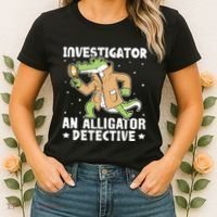 Alligator Investigator An Alligator Detective Women's T-Shirt thumb 2