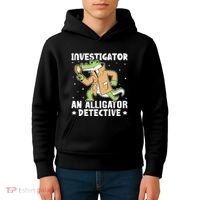 Alligator Investigator An Alligator Detective Kids Hoodie thumb 4