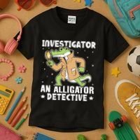 Alligator Investigator An Alligator Detective Kids T-Shirt thumb 3