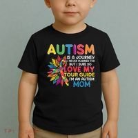 Autism Is A Journey I Never Planned Love My Guide Mom Toddler T-Shirt thumb 2