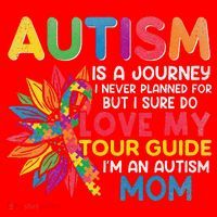 Autism Is A Journey I Never Planned Love My Guide Mom Santa Hat thumb 1