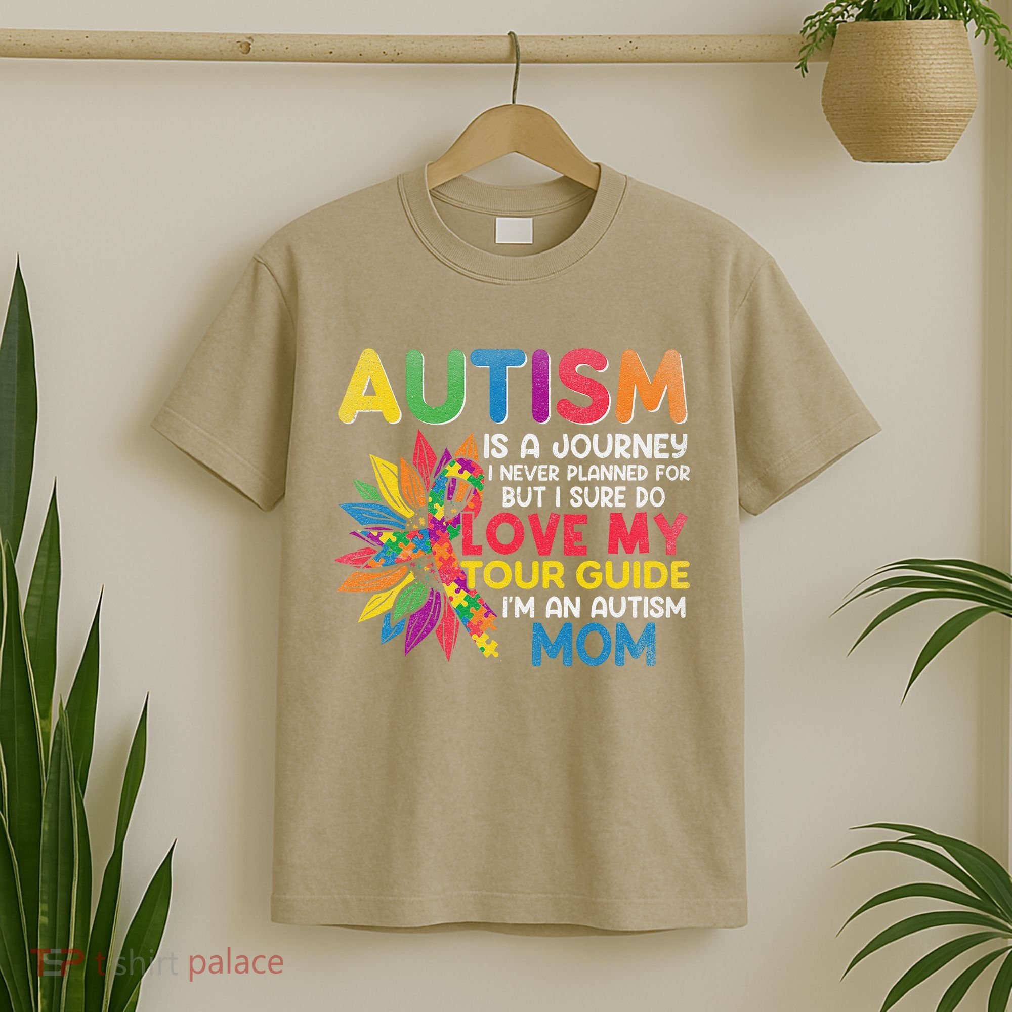 Autism Is A Journey I Never Planned Love My Guide Mom T-Shirt