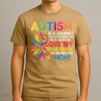 Autism Is A Journey I Never Planned Love My Guide Mom T-Shirt thumb 3