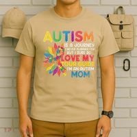 Autism Is A Journey I Never Planned Love My Guide Mom T-Shirt thumb 6