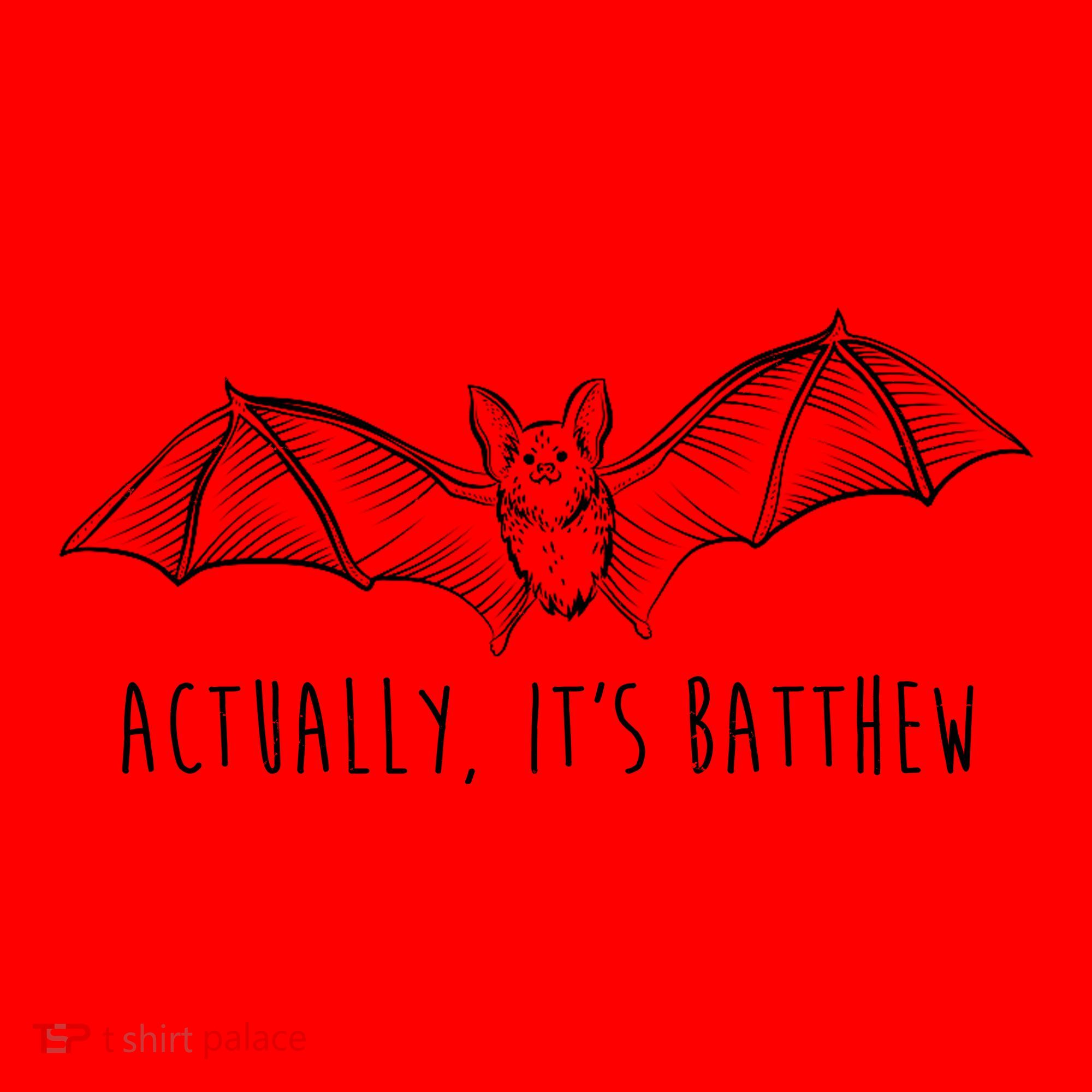 Actually Its Batthew Funny Santa Hat