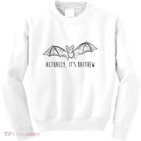 Actually Its Batthew Funny Kids Sweatshirt thumb 0