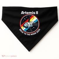 Artemis II Back To The Moon 2026 USA-Made Doggie Bandana thumb 0