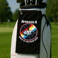 Artemis II Back To The Moon 2026 Golf Towel thumb 2