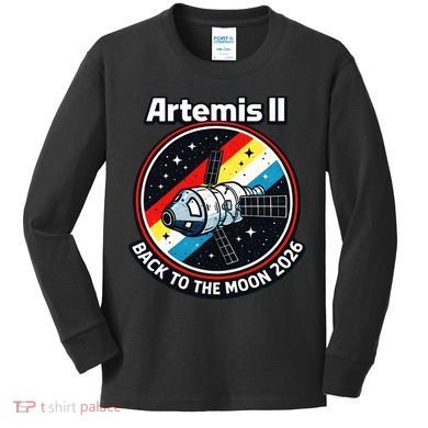 Artemis II Back To The Moon 2026 Kids Long Sleeve Shirt