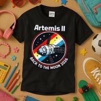 Artemis II Back To The Moon 2026 Kids T-Shirt thumb 3