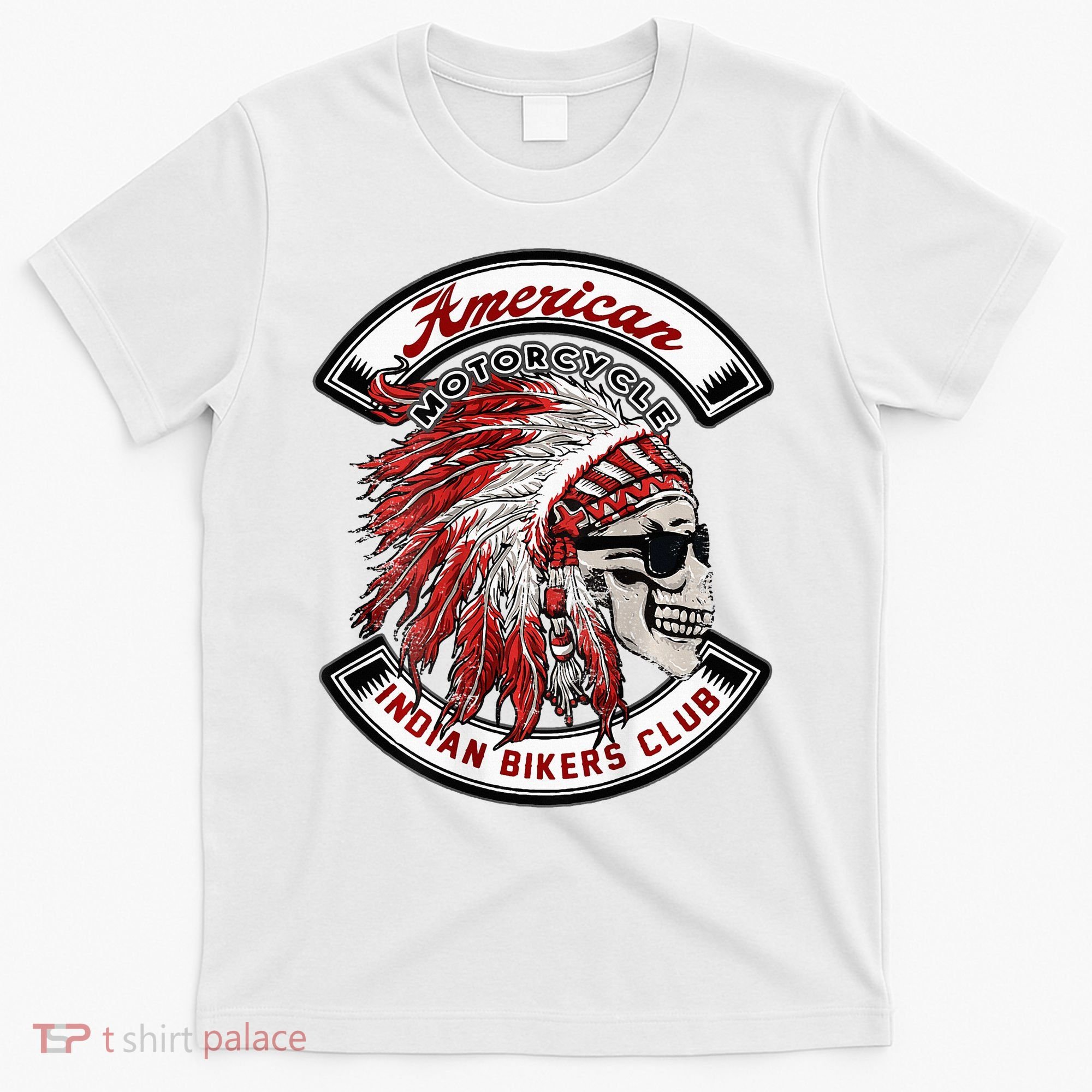 American Indian Bikers Club Motorcycle Biker Bike T-Shirt