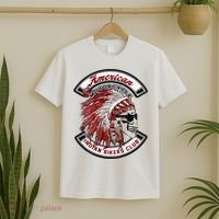 American Indian Bikers Club Motorcycle Biker Bike T-Shirt thumb 2