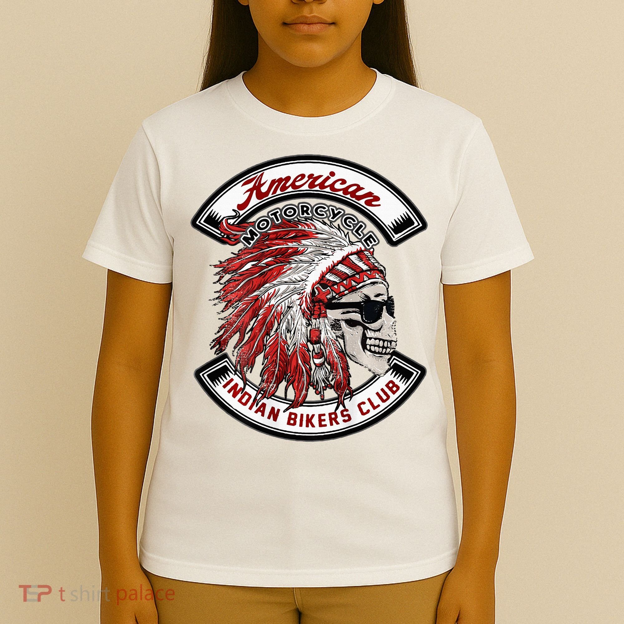 American Indian Bikers Club Motorcycle Biker Bike T-Shirt