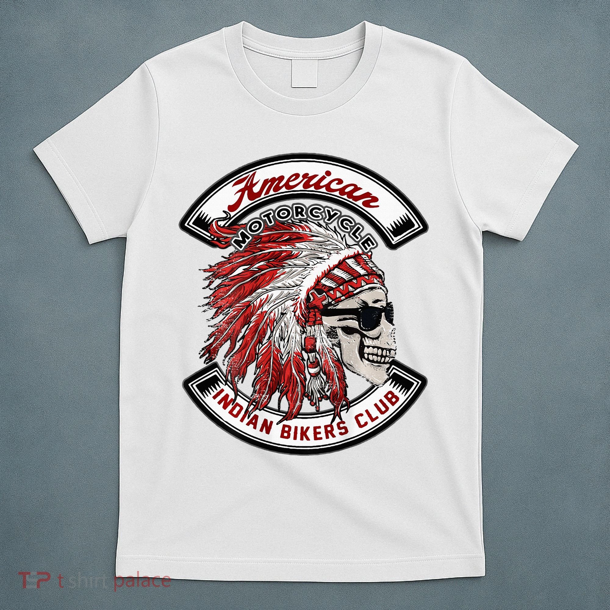 American Indian Bikers Club Motorcycle Biker Bike T-Shirt
