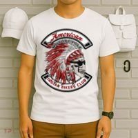 American Indian Bikers Club Motorcycle Biker Bike T-Shirt thumb 6