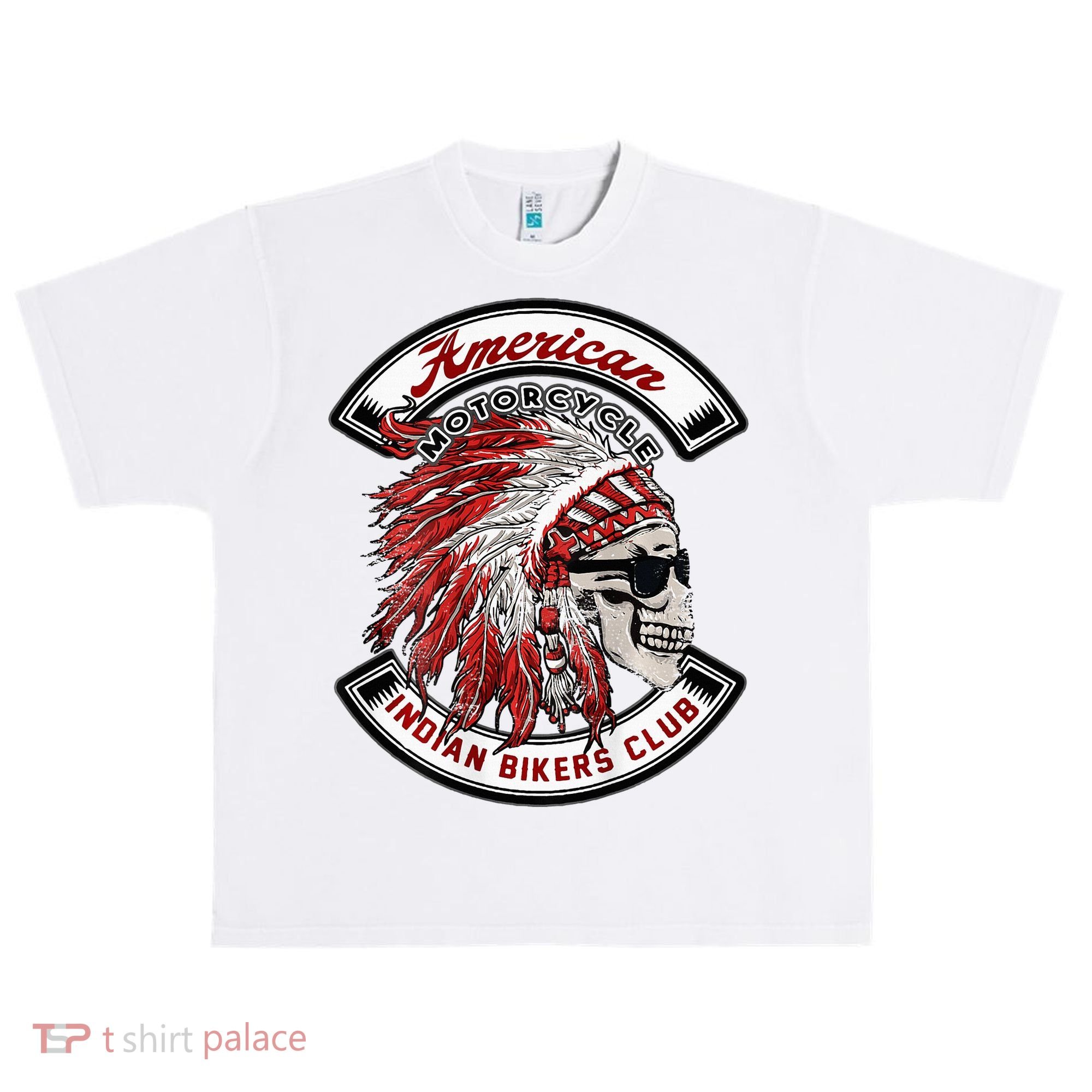 American Indian Bikers Club Motorcycle Biker Bike Urban Oversized Heavyweight T-Shirt
