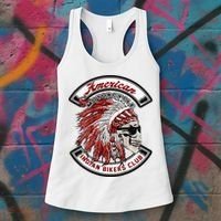 American Indian Bikers Club Motorcycle Biker Bike Women's Tank Top thumb 3